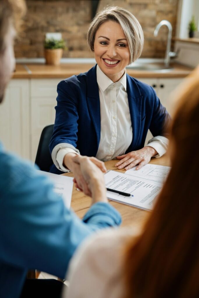 Tax Accountant shaking hands after meeting